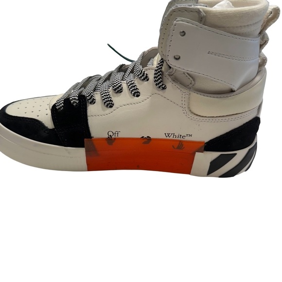 Off-White Vulcanized High Top Floating Arrow iWhite/Black/Red Size US M5/W7 EU38 - Picture 2 of 14
